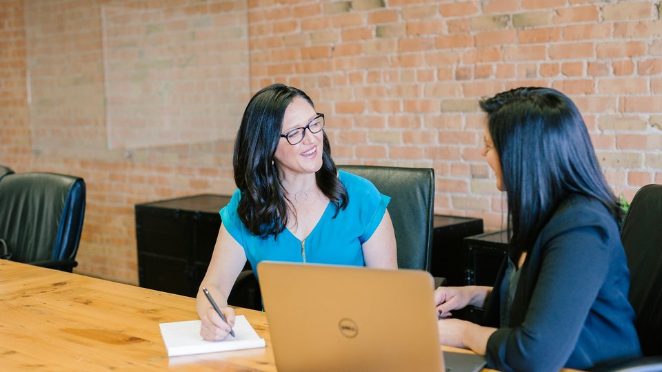 Small business team in a working session at a table